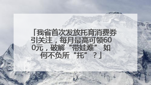 我省首次发放托育消费券引关注，每月最高可领600元，破解“带娃难” 如何不负所“托”？