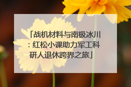 战机材料与南极冰川：红松小课助力军工科研人退休跨界之旅