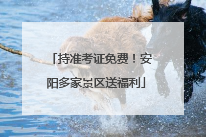 持准考证免费！安阳多家景区送福利