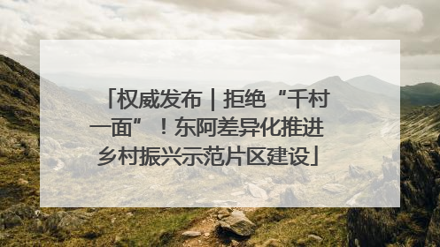 权威发布｜拒绝“千村一面”！东阿差异化推进乡村振兴示范片区建设