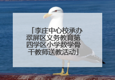 李庄中心校承办翠屏区义务教育第四学区小学数学骨干教师送教活动