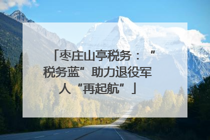 枣庄山亭税务：“税务蓝”助力退役军人“再起航”