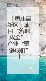 枣庄高新区：项目“落地成金” 产业“聚链成群”