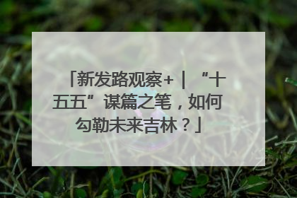 新发路观察+｜“十五五”谋篇之笔，如何勾勒未来吉林？