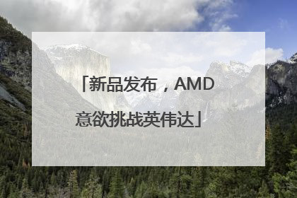 新品发布，AMD意欲挑战英伟达