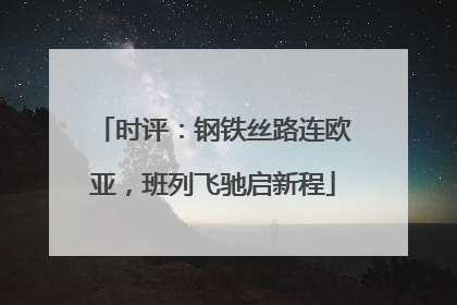 时评：钢铁丝路连欧亚，班列飞驰启新程