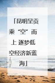 昆明呈贡乘“空”而上 逐梦低空经济新蓝海