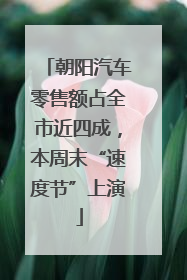 朝阳汽车零售额占全市近四成，本周末“速度节”上演