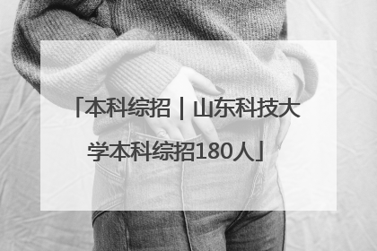 本科综招｜山东科技大学本科综招180人
