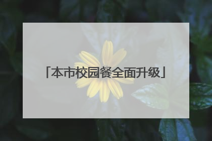 本市校园餐全面升级
