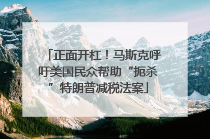 正面开杠！马斯克呼吁美国民众帮助“扼杀”特朗普减税法案