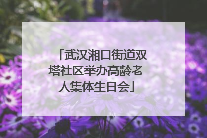 武汉湘口街道双塔社区举办高龄老人集体生日会