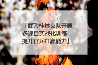 武警桂林支队开展多课目实战化训练 提升官兵打赢能力