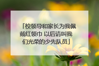 校领导和家长为我佩戴红领巾 以后请叫我们光荣的少先队员