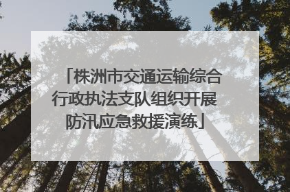 株洲市交通运输综合行政执法支队组织开展防汛应急救援演练