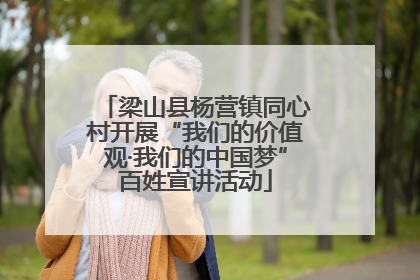 梁山县杨营镇同心村开展“我们的价值观·我们的中国梦”百姓宣讲活动