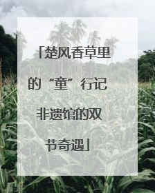 楚风香草里的“童”行记 非遗馆的双节奇遇