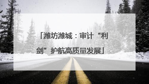 潍坊潍城：审计“利剑”护航高质量发展