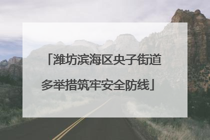 潍坊滨海区央子街道多举措筑牢安全防线