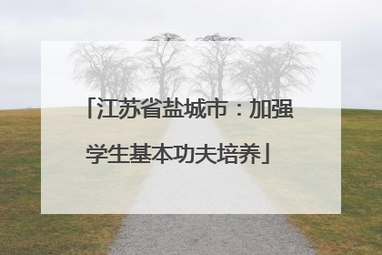 江苏省盐城市：加强学生基本功夫培养