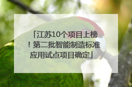 江苏10个项目上榜！第二批智能制造标准应用试点项目确定