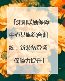 沈阳联勤保障中心某旅综合训练：新装备登场 保障力提升