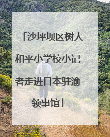 沙坪坝区树人和平小学校小记者走进日本驻渝领事馆