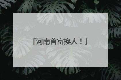 河南首富换人！