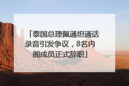 泰国总理佩通坦通话录音引发争议，8名内阁成员正式辞职