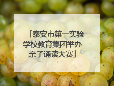 泰安市第一实验学校教育集团举办亲子诵读大赛