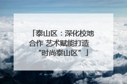 泰山区：深化校地合作 艺术赋能打造“时尚泰山区”