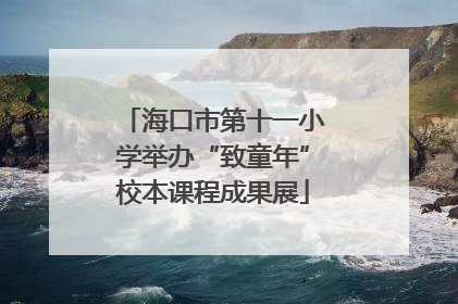海口市第十一小学举办“致童年”校本课程成果展