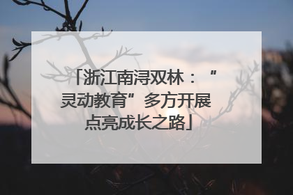 浙江南浔双林：“灵动教育”多方开展 点亮成长之路