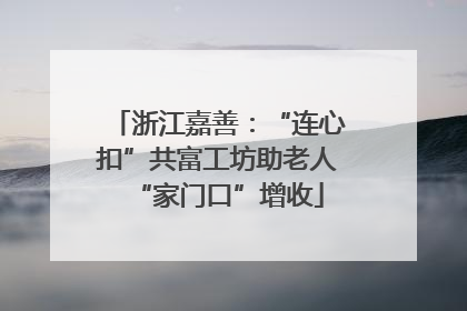 浙江嘉善：“连心扣”共富工坊助老人“家门口”增收