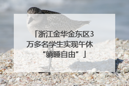 浙江金华金东区3万多名学生实现午休“躺睡自由”