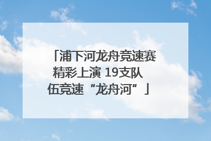 浦下河龙舟竞速赛精彩上演 19支队伍竞速“龙舟河”