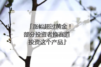 涨幅超过黄金！部分投资者换赛道投资这个产品