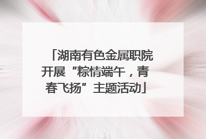 湖南有色金属职院开展“粽情端午，青春飞扬”主题活动