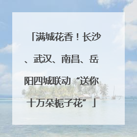 满城花香！长沙、武汉、南昌、岳阳四城联动“送你十万朵栀子花”