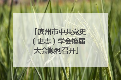 滨州市中共党史（史志）学会换届大会顺利召开