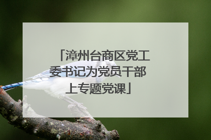 漳州台商区党工委书记为党员干部上专题党课