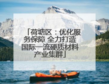 荷塘区：优化服务保障 全力打造国际一流硬质材料产业集群