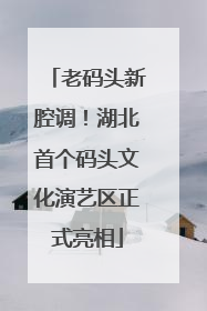 老码头新腔调！湖北首个码头文化演艺区正式亮相