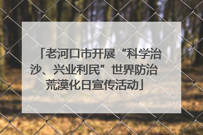 老河口市开展“科学治沙、兴业利民”世界防治荒漠化日宣传活动
