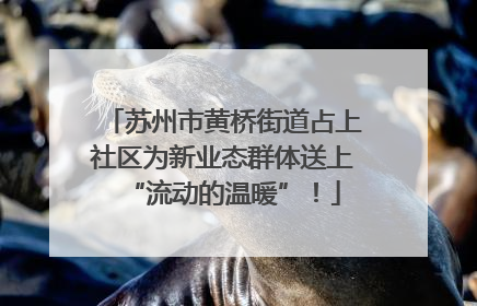 苏州市黄桥街道占上社区为新业态群体送上“流动的温暖”！