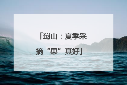 蜀山：夏季采摘“果”真好