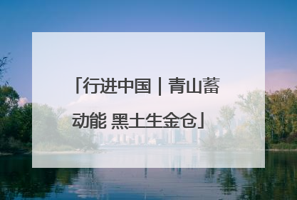 行进中国｜青山蓄动能 黑土生金仓