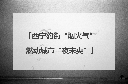 西宁豹街“烟火气” 燃动城市“夜未央”