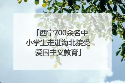西宁700余名中小学生走进海北接受爱国主义教育