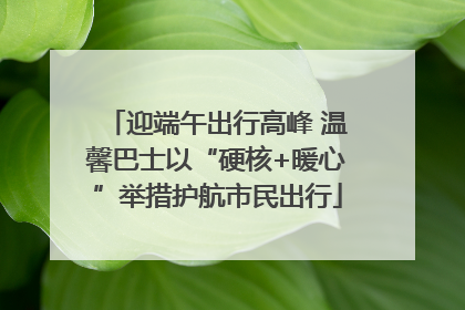 迎端午出行高峰 温馨巴士以“硬核+暖心”举措护航市民出行